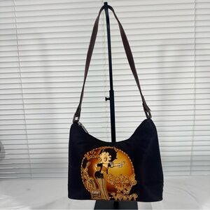 Betty Boop Going My Way Moto Black Shoulder Bag Studded Purse